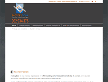 Tablet Screenshot of factorydoor.es